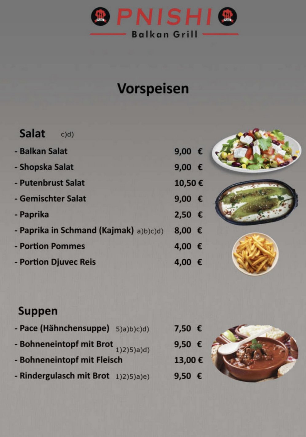 Vorspeisen: Salate & Suppen